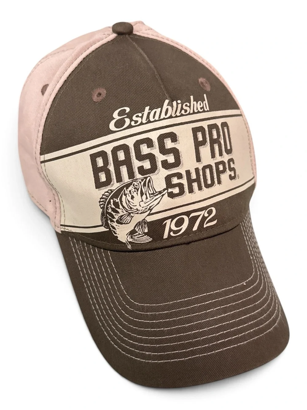 Bass Pro Shops Brown & Pink Fishing Logo Cap